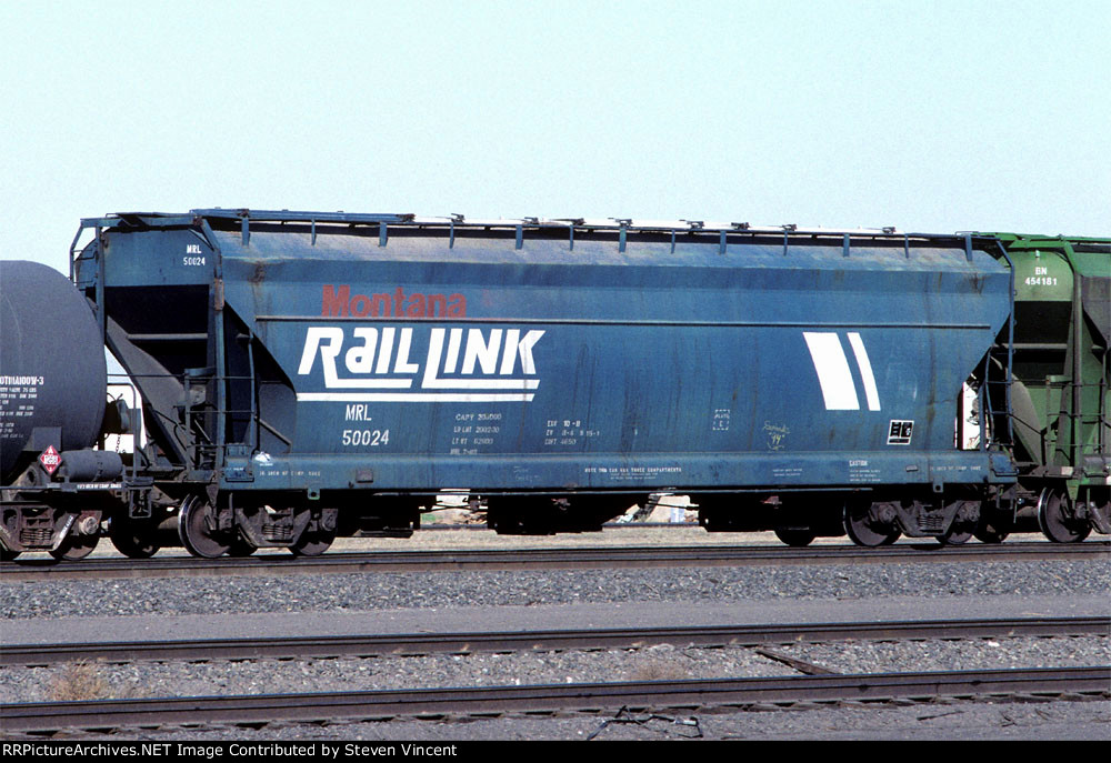 Montana Rail Link covered hopper #50024